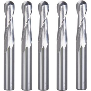 5pcs 6x6x50mm Ball Nose End Mills 22mm CEL 2 Flute High Speed Steel Spiral CNC Router Bits in Kuwait