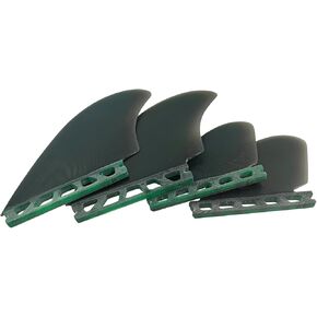 Surfboard fin Quad fins Set(4 Fins) Single Tab/Double Tabs 2 RM Size -Solid Fiberglass Flex for Lightweight Durability & Top Surfing Performance in Kuwait