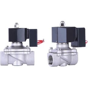 1 قطعة DN15 DN20 DN25 DN32 DN40 DN50 صمام ملف لولبي من الفولاذ المقاوم للصدأ مغلق عادة غير قابل للتدفئة مع وحدة توفير الطاقة تعمل 24 ساعة في اليوم (1،G_240VAC) in Kuwait