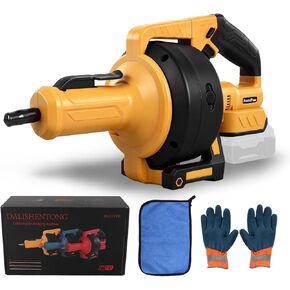 مثقاب تصريف لاسلكي متوافق مع بطارية ديوالت 20 فولت، ثعبان تصريف السباكة ذات التغذية التلقائية مع كابل قابل للاستبدال بطول 23.62 قدم، أداة تنظيف انسداد الصرف للحوض والمرحاض وحوض الاستحمام in Kuwait