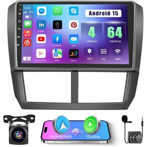 راديو ترقية ستيريو للسيارة 8-Core 4+64G Android 13 لسيارة Toyota RAV4 2006-2012، شاشة لمس عالية الدقة 10.1 بوصة مع CarPlay اللاسلكي وAndroid Auto، كاميرا احتياطية AHD، وصلة مرآة، ملاحة GPS in Kuwait