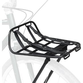 رف أمامي للدراجة، إطار من سبائك الألومنيوم بسعة كبيرة مع أشرطة قابلة للتعديل مناسبة لحمل حقيبة سلة وخوذة لدراجة الطرق والدراجات الهوائية والركاب في المناطق الحضرية in Kuwait