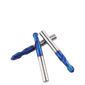 Ball Nose Carbide Milling Cutter Tungsten Metal CNC Router Bit Tools Machine Tool End Mills(R2.5xD5x50L) in Kuwait