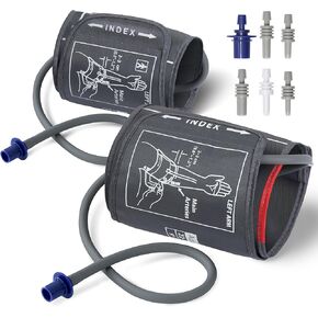 Universal Blood Pressure Replacement Cuffs 2-Pack, 5.9-9.5 & 9-21 Inches, Fit Small/Medium/Large/Extra Large XL Big Arm Sizes, 6 Connector Types Compatible with Omron & Other Monitors (BP Cuffs Only) in Saudi Arabia