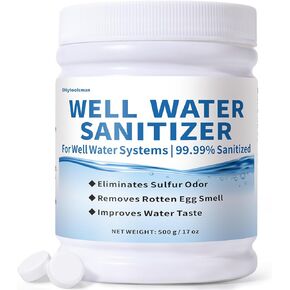 أقراص تنقية مياه الآبار - للتخلص من روائح الكبريت ورائحة البيض الفاسد وتراكم الحديد وروائح المجاري الفظيعة - تحسن الطعم والرائحة | صيغة الغذاء الصف in Kuwait