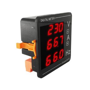 مقياس فولت رقمي تيار متردد 50-500 فولت 120 أمبير، تردد تيار الجهد 3 في 1، لوحة مقياس الفولتميتر، جهاز اختبار جهد التيار الكهربائي مع محول تيار in Kuwait