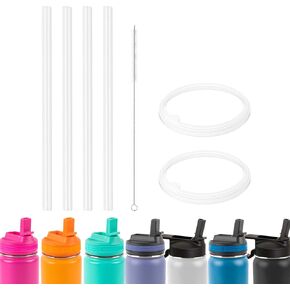 شفاطات وحشية بديلة من BOSORIO متوافقة مع ThermoFlask 16oz 24oz 32oz 40oz زجاجة مياه مع غطاء من القش، جزء أختام مطاطية بديلة على شكل حرف O (ليس لغطاء الصنبور وغطاء المضغ) in Kuwait