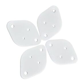 10 قطعة فيلم سيراميك الألومينا البيضاوي الأبيض 41x29x1 مللي متر-ورقة سيراميك بأربعة ثقوب للاستخدام الصناعي in Kuwait