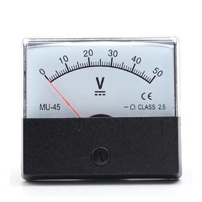 MU-45 DC Voltmeter Pointer Voltage Size 58 * 52mm Measuring Positive and neg(50V) in Kuwait