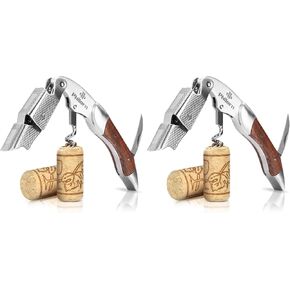 Philorn Wine Feener-Profeturnal Corkscrew Wine Bearer مع مزيل القاطع والحبوب ، مفتاح النبيذ اليدوي للخوادم ، السقاة ، النوادل والاستخدام المنزلي ، الافتتاحات زجاجة النبيذ مقبض Rosewood in Kuwait