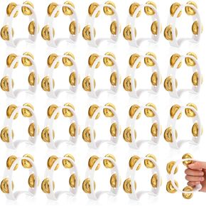 20 Pcs Tambourine Musical Instrument Handheld Percussion with 4 Gold Metal Jingles Plastic Percussion Tambourine for Adults Party Performance in Saudi Arabia