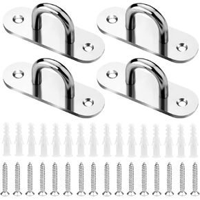 4 قطع 3.1 بوصة 304 لوحة عين من الفولاذ المقاوم للصدأ مع براغي - خطافات الأجهزة البحرية للحبل - وسادة خطاف العين ولوحة العين in Kuwait