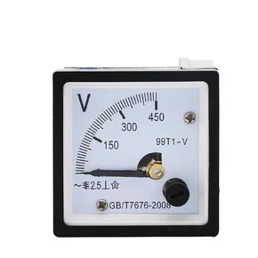 Square 48 * 48mm AC Voltmeter 250V/300V/450V/500V/600V/750V/1000V 99T1-V Pointer Meter(450V) in Kuwait