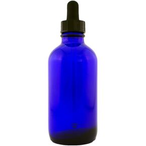 Perfume Studio 4 Oz Cobalt Blue Boston Round Glass Bottle with Dropper in Kuwait