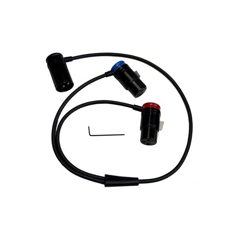 Low Profile XLR Splitter Cable, Right Angle Balanced XLR Splitter Cord, Dual Female to Male 3 Pin Patch Y Cable Speaker Cable（1.6FT in Saudi Arabia