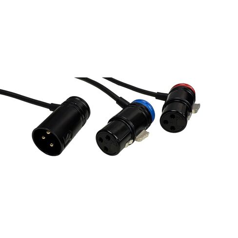 Low Profile XLR Splitter Cable, Right Angle Balanced XLR Splitter Cord, Dual Female to Male 3 Pin Patch Y Cable Speaker Cable（1.6FT in Saudi Arabia