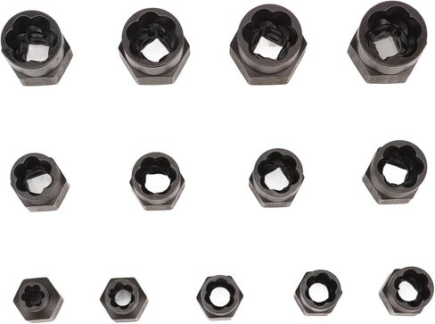 Professional Stud Nut Remover Set 13pcs Molybdenum Steel Screw Extractor Kit with Storage Box for Manual Ratchets Impact Wrenches in Saudi Arabia