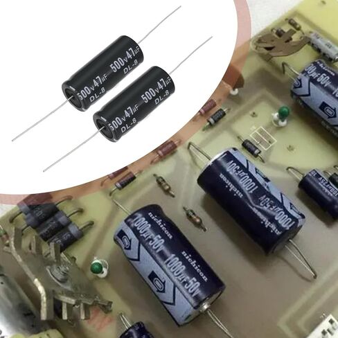 OTOTEC 2PCS 47uF 500V Axial Capacitor 43x18mm Compatible with Fender Hot Rod Deluxe Useful for Replacing Caps in Vintage and Modern Valve Amps in Saudi Arabia
