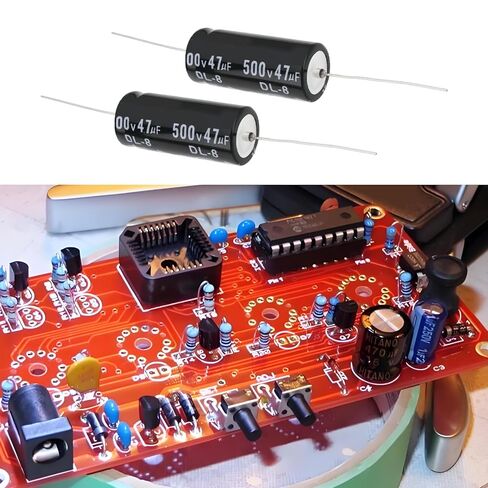 OTOTEC 2PCS 47uF 500V Axial Capacitor 43x18mm Compatible with Fender Hot Rod Deluxe Useful for Replacing Caps in Vintage and Modern Valve Amps in Saudi Arabia