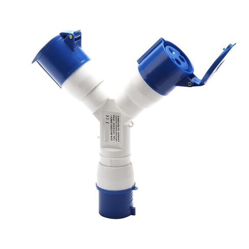 مقبس صناعي واحد إلى اثنين 3X32A طيران ثنائي الاتجاه ومقبس مقاوم للماء IP44 1023-2 in Kuwait