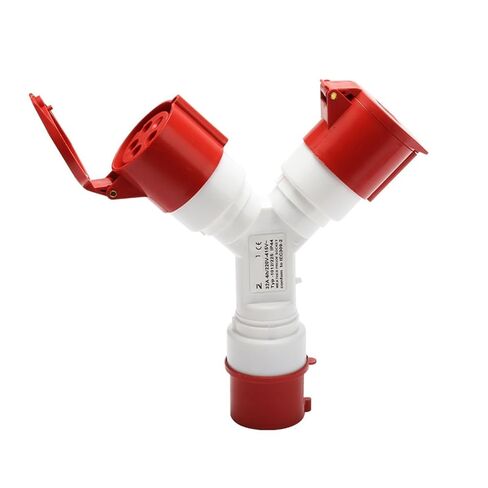 مقبس صناعي واحد إلى اثنين 5X32A طيران ثنائي الاتجاه ومقبس مقاوم للماء IP44 1025-2 in Kuwait