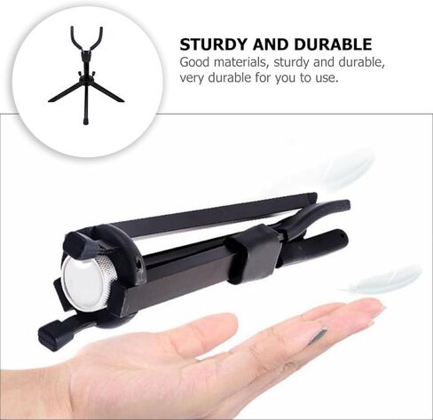 Veemoon للطي المحمولة ألتو ساكسفون حامل رفوف حامل الساكس الأسود ترايبود لتخزين ألتو ساكس والأداء in Kuwait