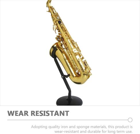 حامل ألتو ساكسفون قابل للطي حامل ساكس حديدي حامل عرض ساكس محمول مع دعم إسفنجي مناسب للاستخدام المكتبي وإكسسوارات الموسيقى in Kuwait