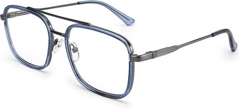 نظارات دولجر افياتور ذات الضوء الأزرق للرجال والنساء مضادة للضوء الأزرق لألعاب الكمبيوتر، نظارات مربعة كلاسيكية بإطار معدني in Kuwait