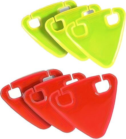 12 Pcs Cycling Reflective Patches - 6 Green + 6 Red Inductive Triangle Bicycle Reflective Stickers for Road, Mountain & Urban Night Riding Bicycle Accessory Set in Saudi Arabia