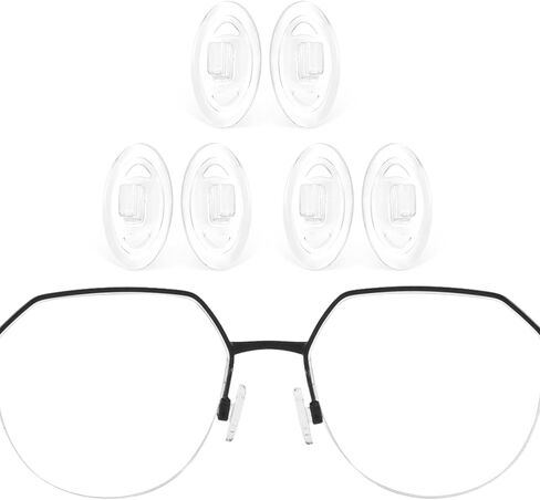 Replacement Nose Pads Nose Pieces for Oakley Inner Foil OX3247 Foil RQ OX3036 OX3100, Upgrade Anti-Slip Silicone Pads Enhanced Comfort & Grip - Clear Nose pad x 3 Pairs in Saudi Arabia