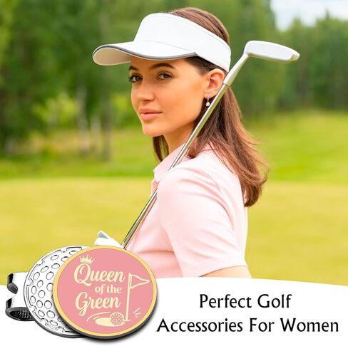 Golf Accessories for Women Girls - Pink Ball Marker Hat Clip Golf Gifts for Women Birthday Retirement, Golfs Easter Basket Stuffers, Unique Mothers Day Golfer Gifts for Mom Grandma Wife Sister Friends in Saudi Arabia