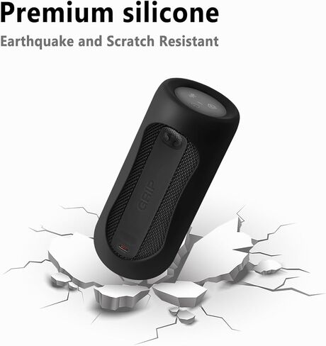 Geiomoo Silicone Carrying Case for JBL Grip, Protective Portable Scratch Shock Resistant Cover (Black) in Saudi Arabia