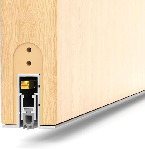 Automatic Door Sweeping Bottom Aluminum Alloy 36in Recessed Mount Type - Suitable for Door Bottom Sealing Sound Insulation Windproof Dustproof Light Blocking and Small Animal Prevention in Kuwait