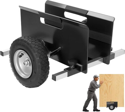 10" Panel Dolly Cart: Heavy-Duty Drywall Cart 700LB Capacity, Pneumatic Wheels, Adjustable Frame for Drywall, Plywood, Doors | Indoor & Outdoor Use (Black) in Saudi Arabia