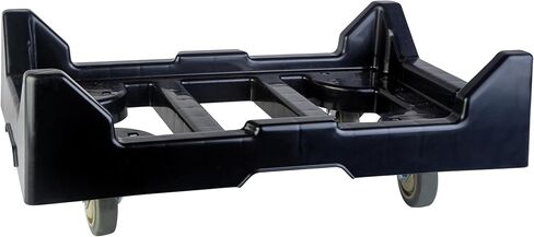 هدسون اكستشينج 28 × 18 × 10.5 (سعة 650 رطل) حاوية بلاستيكية دوللي مع عجلات لحقائب الأغطية المرفقة، أسود in Kuwait