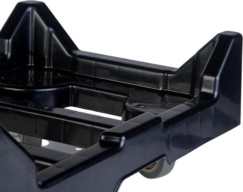 هدسون اكستشينج 28 × 18 × 10.5 (سعة 650 رطل) حاوية بلاستيكية دوللي مع عجلات لحقائب الأغطية المرفقة، أسود in Kuwait