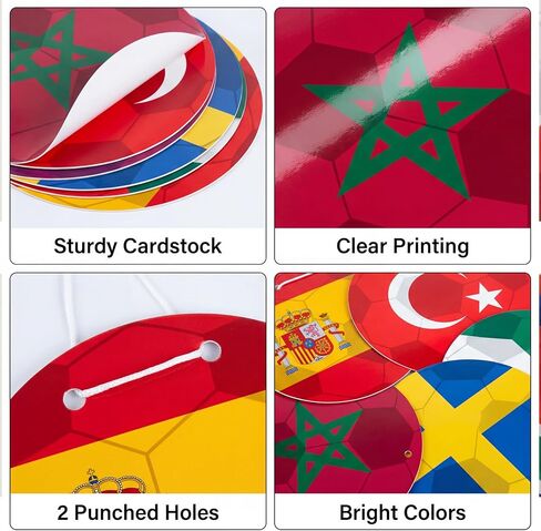 World Cup National Flag String 5Countries world Flags Banner for World Cup Decorations 2026 International Party Decor Outdoor Garden Bunting Classroom Home Soccer Party Supplies in Kuwait