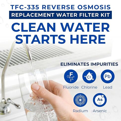 (TFC-335) مجموعة استبدال فلتر مياه التناضح العكسي - الرواسب، خرطوشة الكربون، غشاء مرشح GAC المضمن in Kuwait