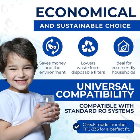 (TFC-335) مجموعة استبدال فلتر مياه التناضح العكسي - الرواسب، خرطوشة الكربون، غشاء مرشح GAC المضمن in Kuwait