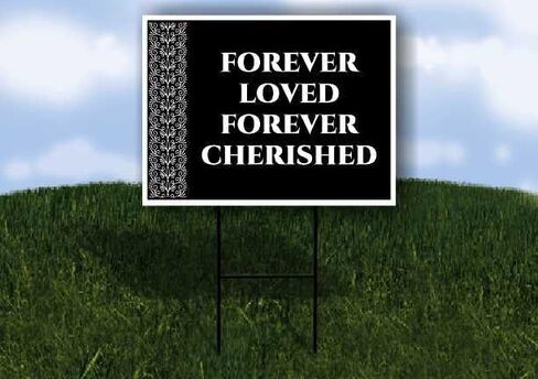 Forever Loved Forever Cherished Formal Folding Coroplast A-Frame Double Sided 23x23 in. Sign in Kuwait