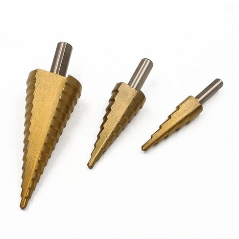 4 مللي متر إلى 12 مللي متر 20 مللي متر 32 مللي متر HSS الصلب خطوة التدريبات بت أداة مجموعة عرافة عرقوب المغلفة المعادن مثقاب قطع أداة مجموعة ثقب القاطع 4-12/20/32 مللي متر (1 قطعة 4 إلى 12 مللي متر) in Kuwait