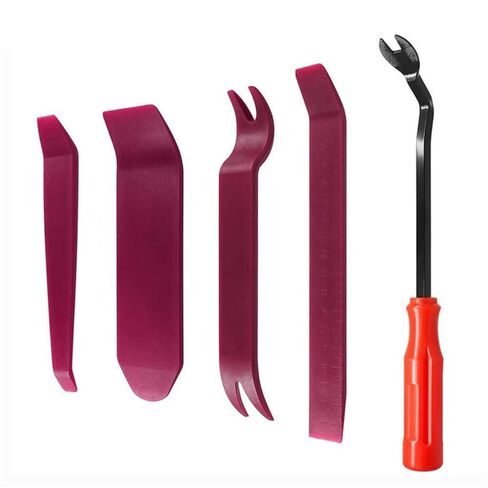 مجموعة أدوات إزالة لوحة مشبك الباب التلقائي، شفرات التنقل، تفكيك أداة إصلاح التحويل الداخلي للسيارة البلاستيكية (4 قطع باللون الأرجواني) in Kuwait