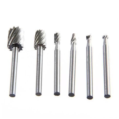 6 قطعة أدوات دوارة HSS مجموعة لقمة مثقاب صغيرة قطع التوجيه راوتر طحن بت آلات تقطيع للخشب نحت قطع أدوات in Kuwait