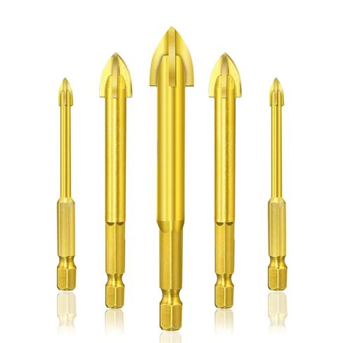 5pcs/Set Efficient Universal Drilling Tool Cemented Carbide Drill Bit Ceramic Brick Wall Hole Opening Power Tools Accessories(5pcs Black) in Saudi Arabia