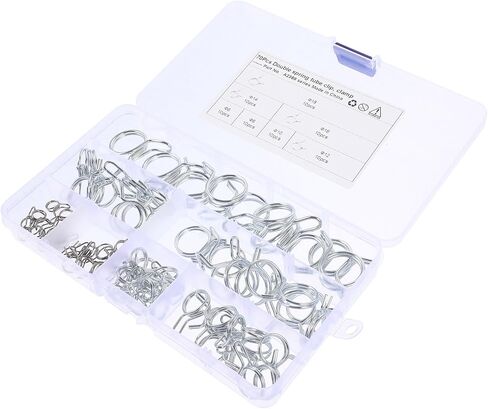 70 قطعة سلك مزدوج الربيع المشابك خط الوقود خرطوم المشابك خرطوم السحابات للسيارات دراجة نارية حجم Φ6-φ18 استخدام السباكة الصناعية in Kuwait