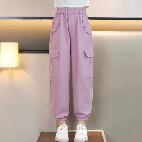 الفتيات البضائع السراويل مرونة الخصر فضفاض ركض Sweatpants فضفاض بناطيل كاجوال مع جيوب لفتاة 8-16 سنة in Saudi Arabia