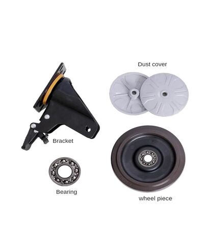 (Pack of 4) 5 Inch Casters Heavy Duty Wheel Swivel Flat Rubber Cart Silent Directional Brake(A) in Saudi Arabia