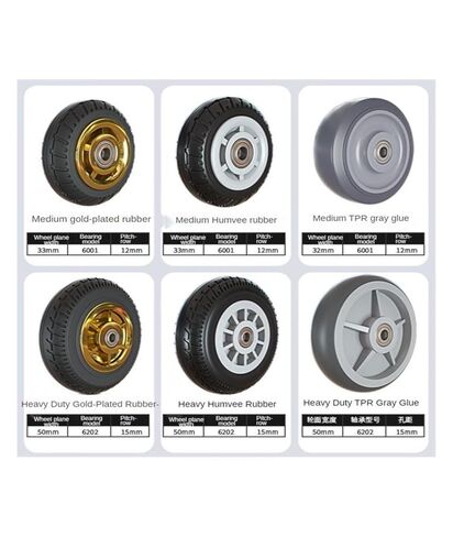 1 piece 8 inch Rubber Medium Size casters Plated/TPR Silent Wheels Universal Trolley Industrial Trailer Single in Saudi Arabia