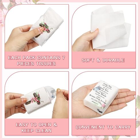 Yinder 100 Pack Christian Pocket Tissues Bulk Bible Travel Size Cube Boxes Size Individual Mini Facial 3 Ply Tissues Pack for Mother's Day Funeral Wedding Graduation Party Daily Use(100 Packs,Classic) in Saudi Arabia