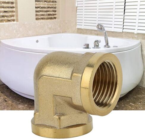 Brass Female Thread Elbow Pipe Fittings, G1 / 2", 5pcs, Durable and Anti - Material - Easy Installation, Compact Design, Ideal for Bathroom and Kitchen Plumbing (A copper inner wire bend) in Saudi Arabia